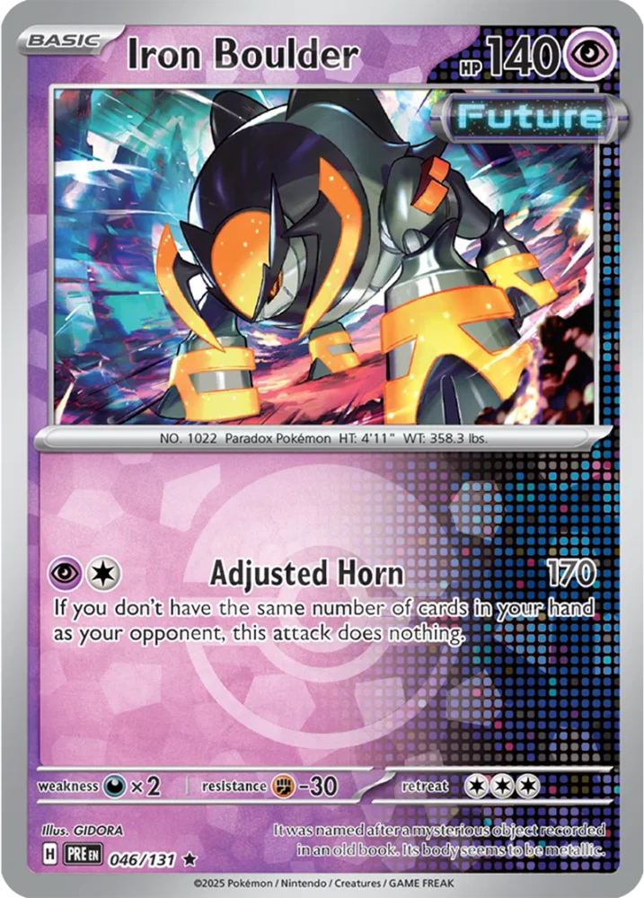 Iron Boulder 046/131 - Prismatic Evolutions - Pokeball Reverse Holo