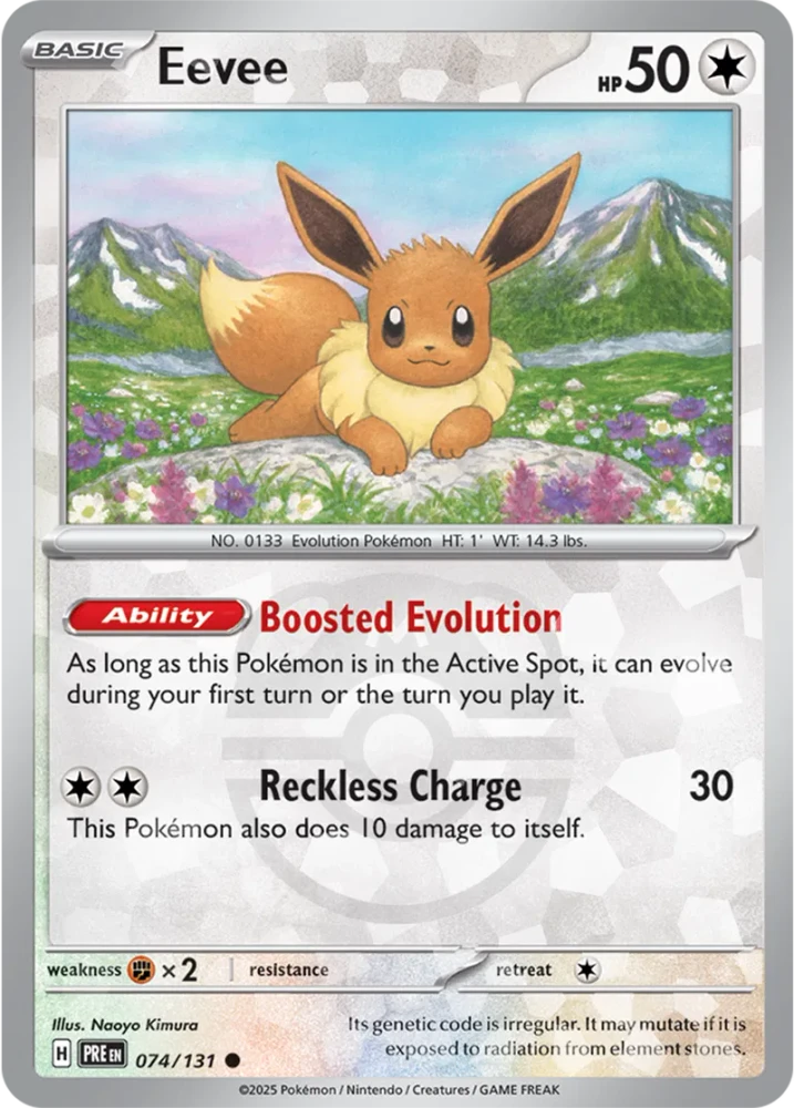 Eevee 074/131 - Prismatic Evolutions - Masterball Reverse Holo