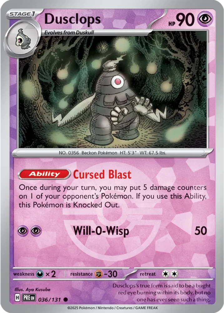 Dusclops 036/131 - Prismatic Evolutions - Pokeball Reverse Holo