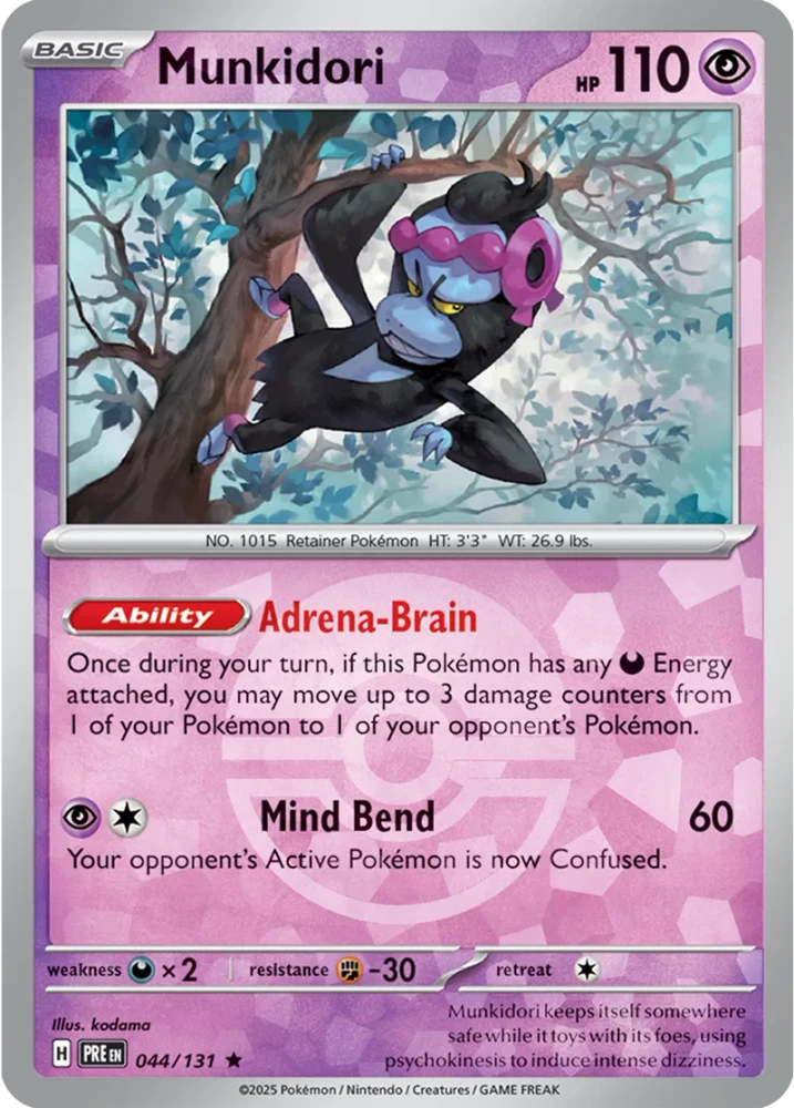 Munkidori 044/131 - Prismatic Evolutions - Pokeball Reverse Holo