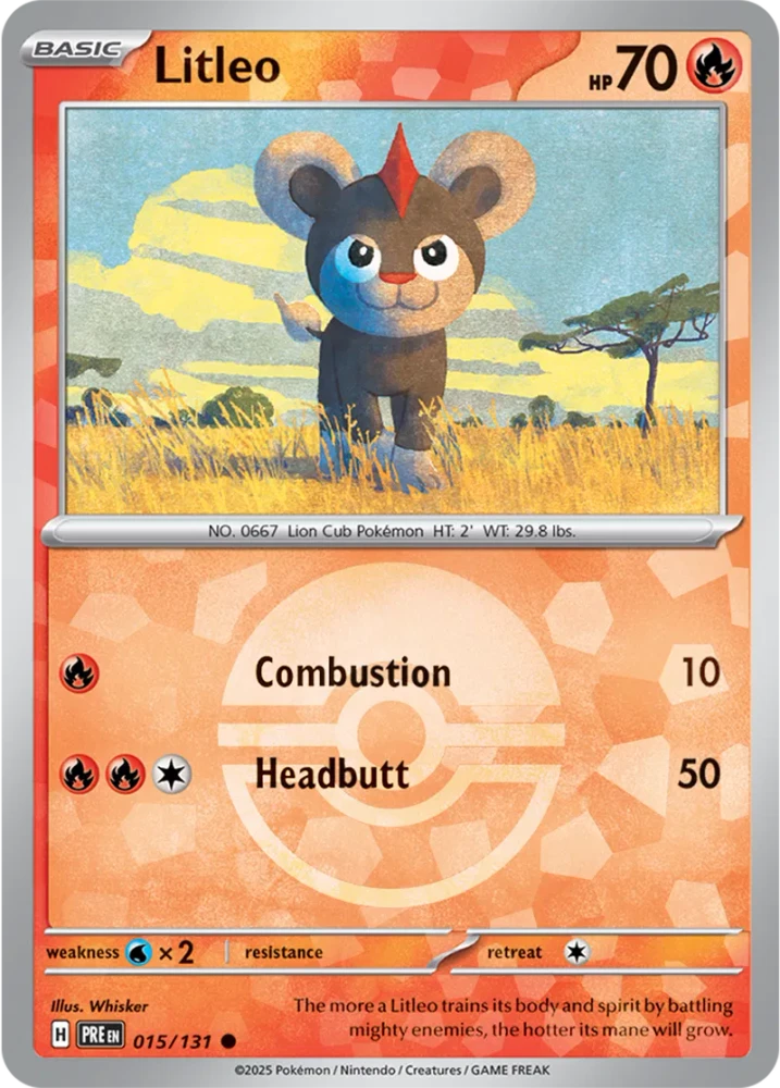 Litleo 015/131 - Prismatic Evolutions - Pokeball Reverse Holo