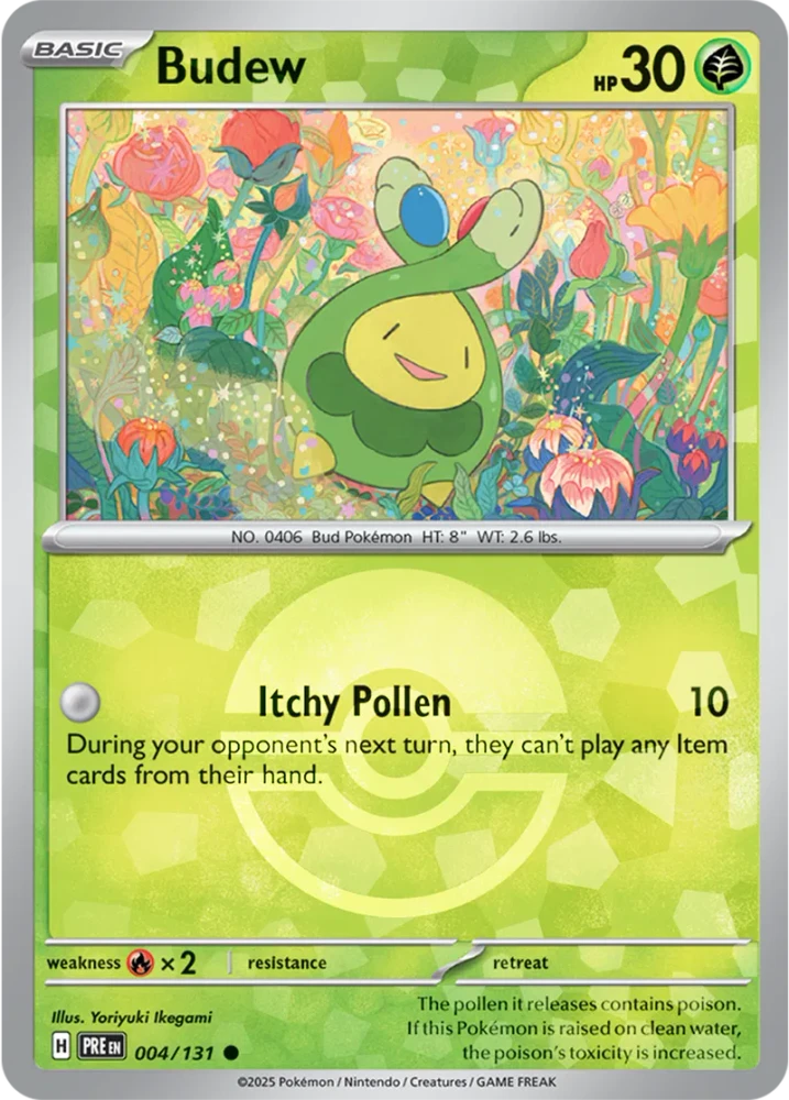 Budew 004/131 - Prismatic Evolutions - Pokeball Reverse Holo