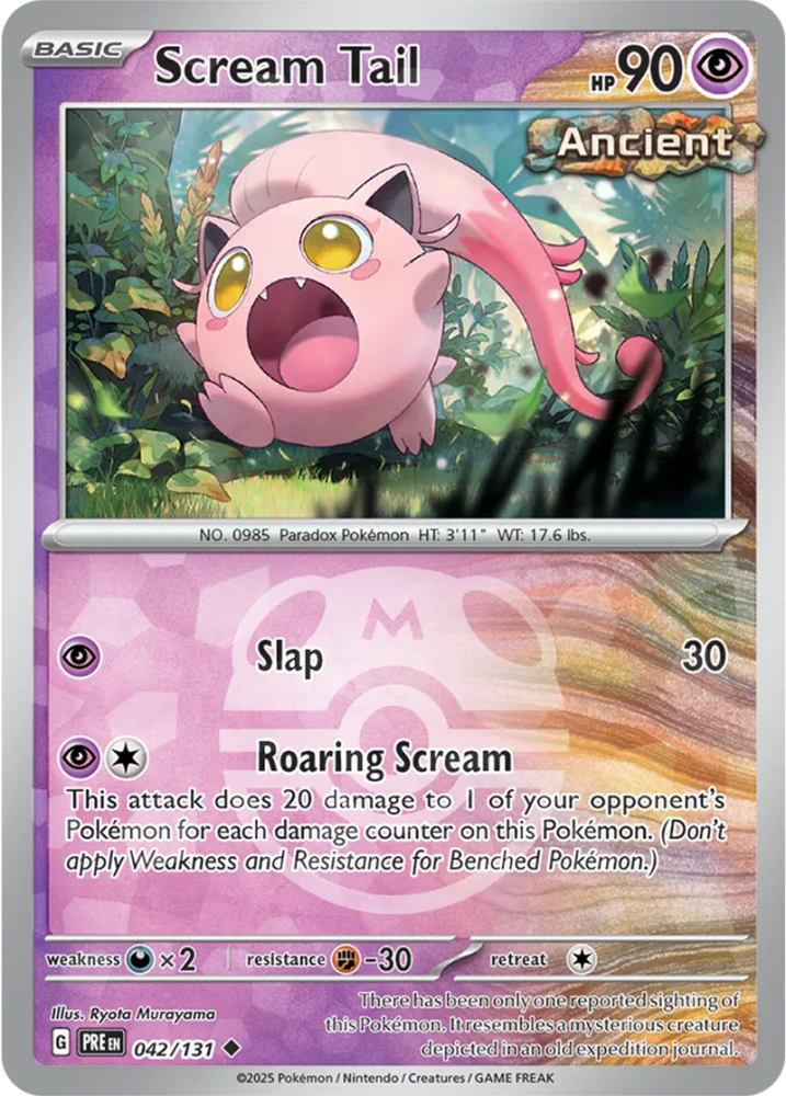 Scream Tail 042/131 - Prismatic Evolutions - Materball Reverse Holo