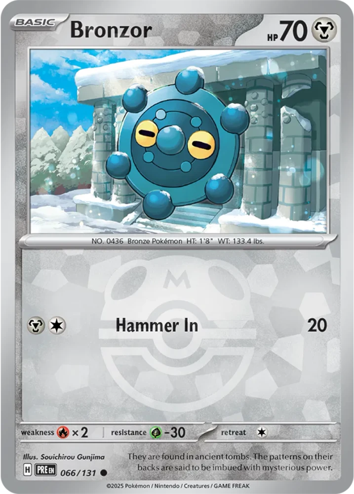 Bronzor 066/131 - Prismatic Evolutions - Materball Reverse Holo