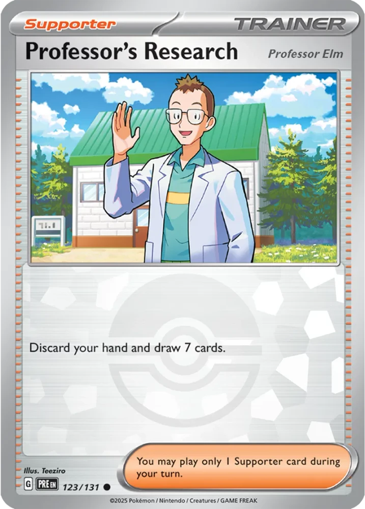 Professor's Research 123/131 - Prismatic Evolutions - Pokeball Reverse Holo