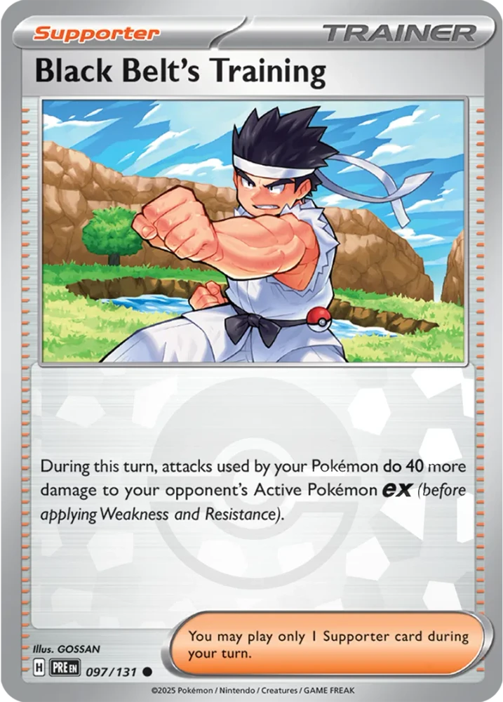 Black Belt's Training 097/131 - Prismatic Evolutions - Pokeball Reverse Holo