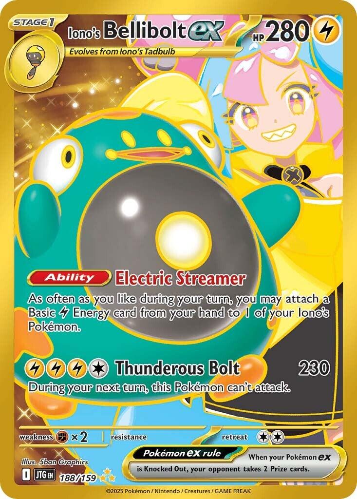 Iono's Bellibolt EX 188/159 - Journey Together - Hyper Rare