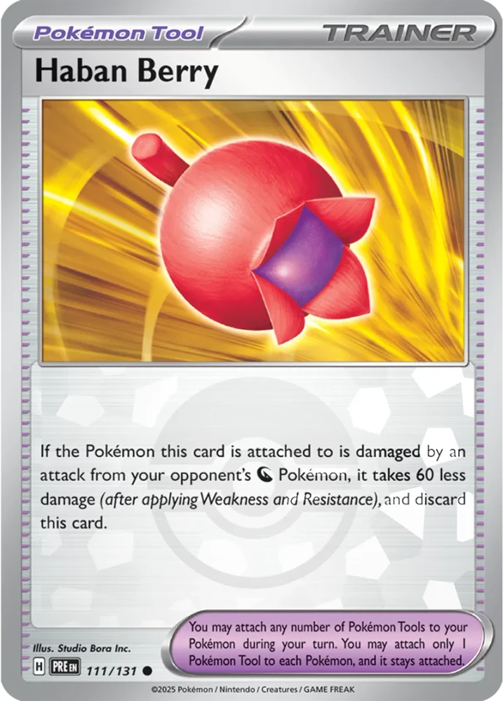 Haban Berry 111/131 - Prismatic Evolutions - Pokeball Reverse Holo