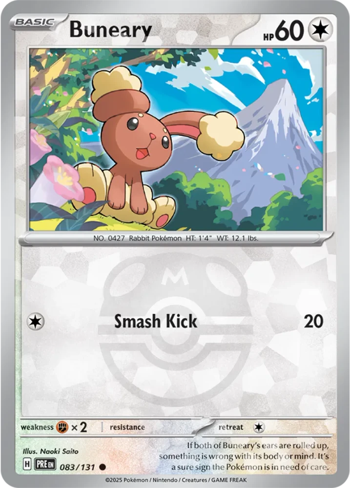 Buneary 083/131 - Prismatic Evolutions - Masterball Reverse Holo