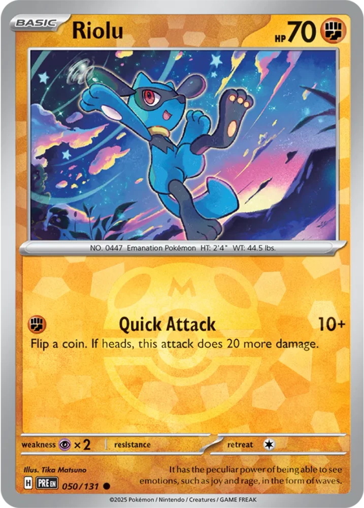 Riolu 050/131 - Prismatic Evolutions - Masterball Reverse Holo