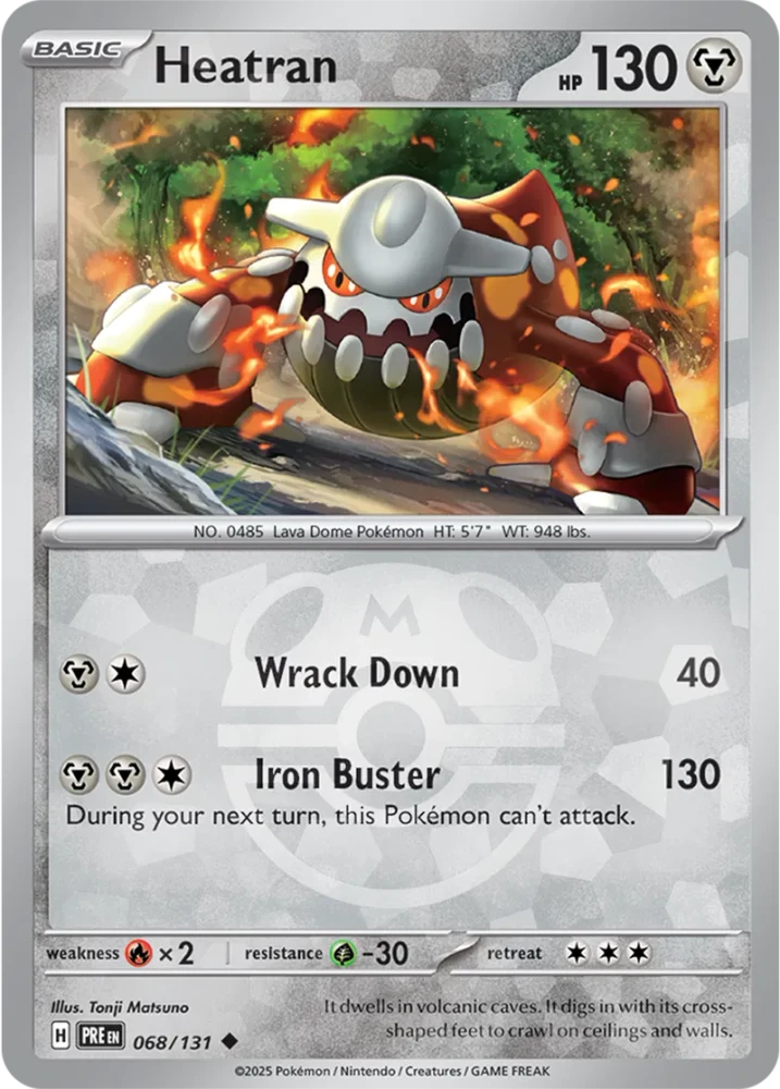Heatran 068/131 - Prismatic Evolutions - Masterball Reverse Holo