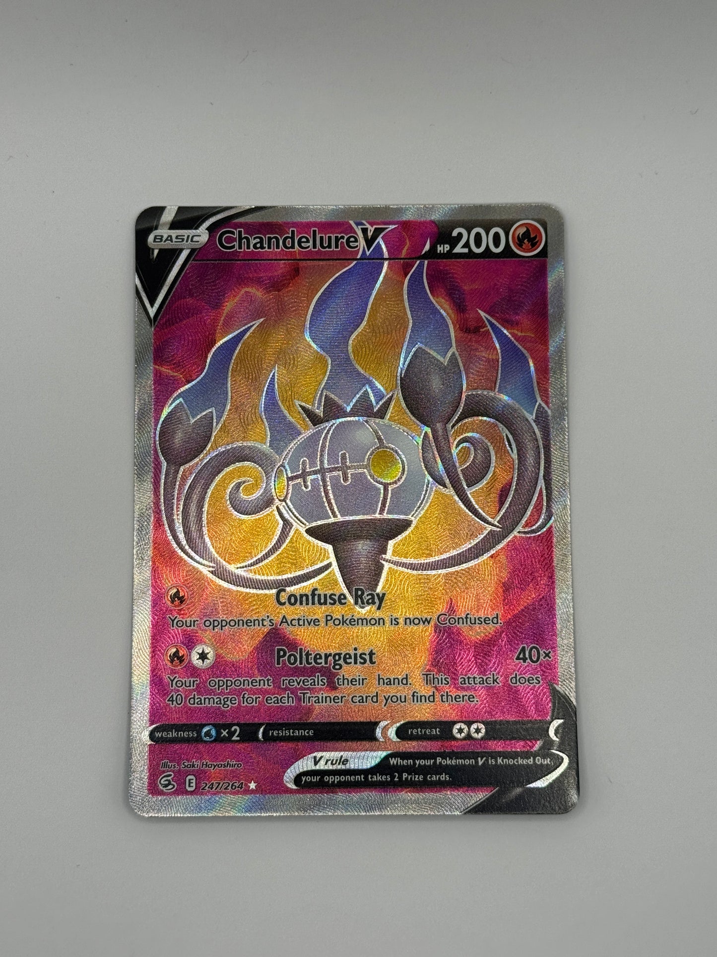 Chandelure V 247/264 - Fusion Strike Full Art Card