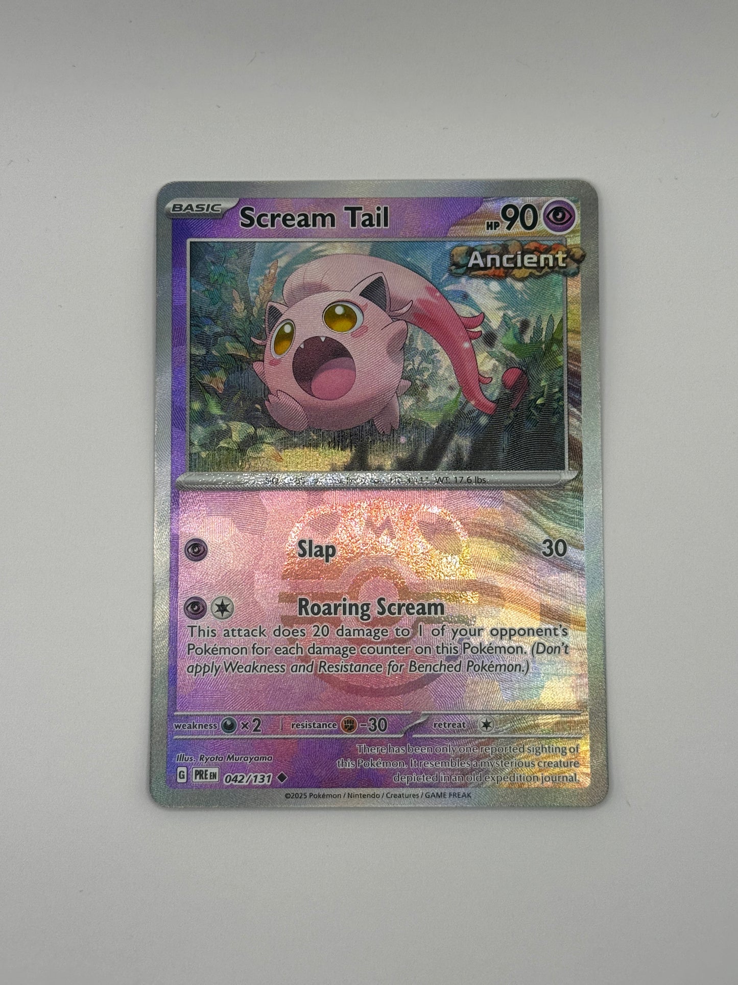 Scream Tail 042/131 - Prismatic Evolutions - Masterball Reverse Holo Card