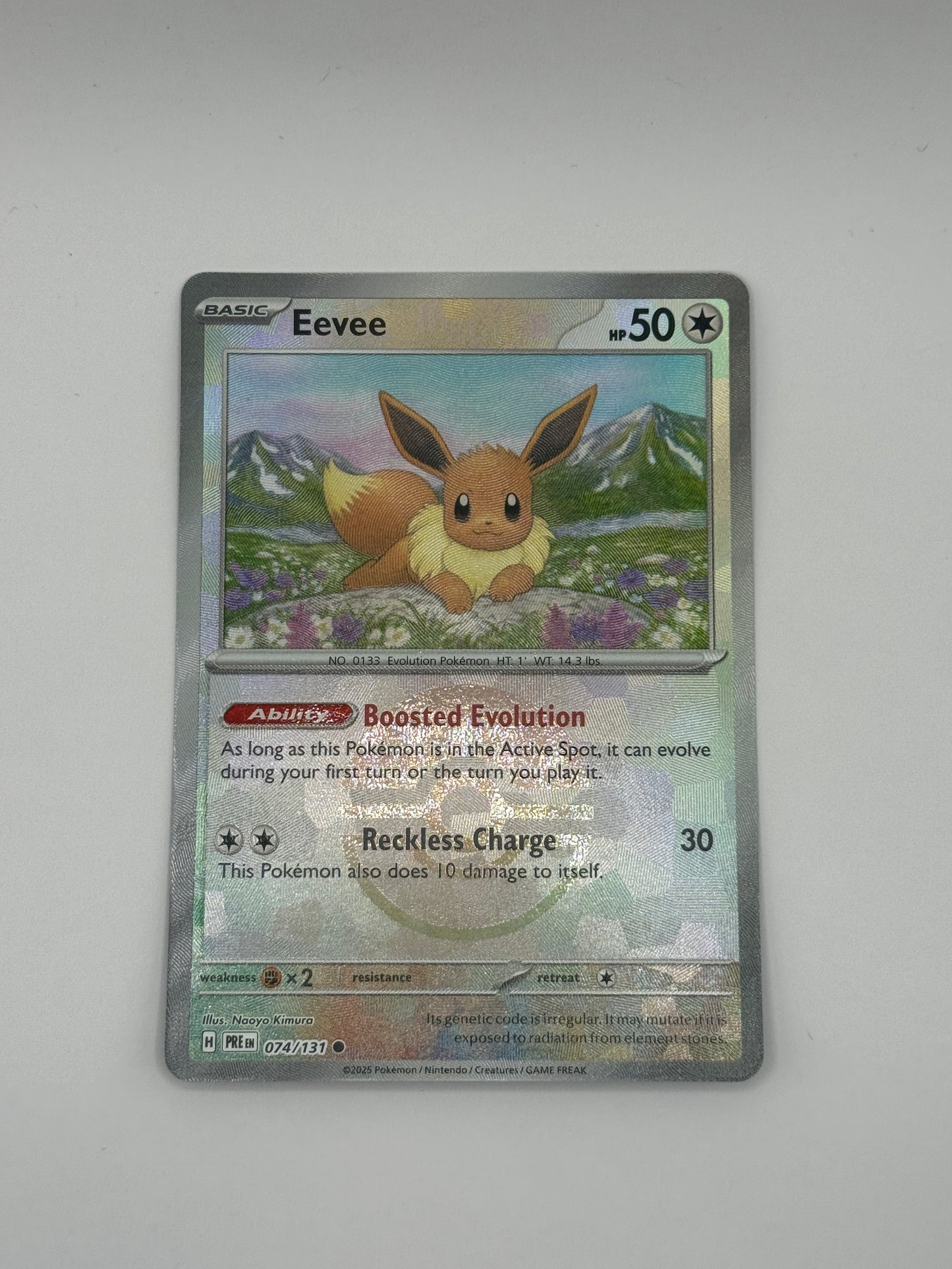 Eevee 074/131 - Prismatic Evolutions - Pokeball Reverse Holo Card