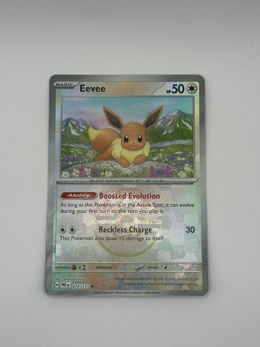 Eevee 074/131 - Prismatic Evolutions - Pokeball Reverse Holo Card
