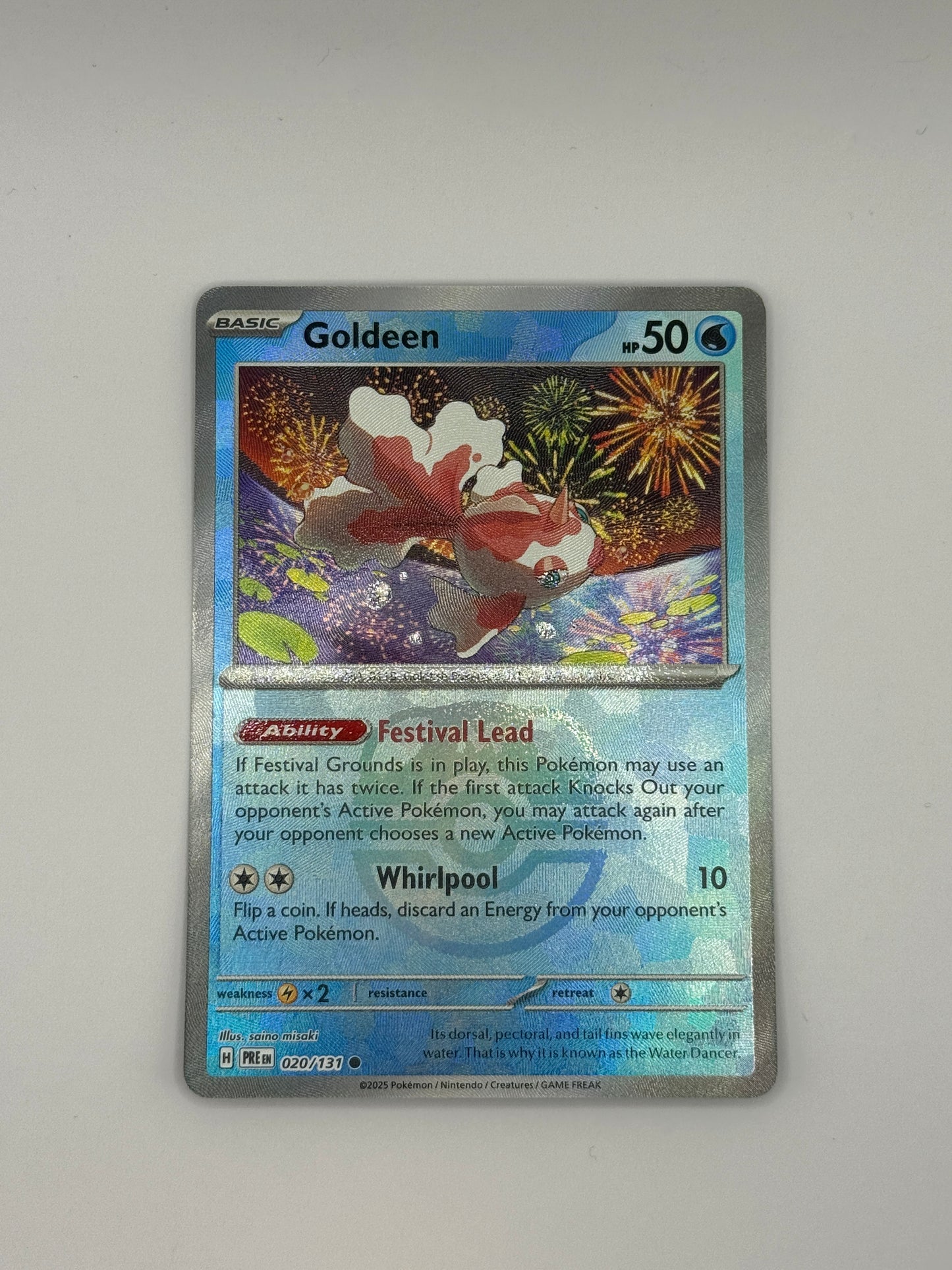 Goldeen 020/131 - Prismatic Evolutions - Masterball Reverse Holo Card