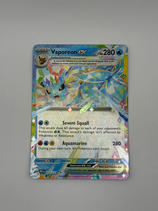 Vaporeon Ex 023/131 - Prismatic Evolutions Holo Card