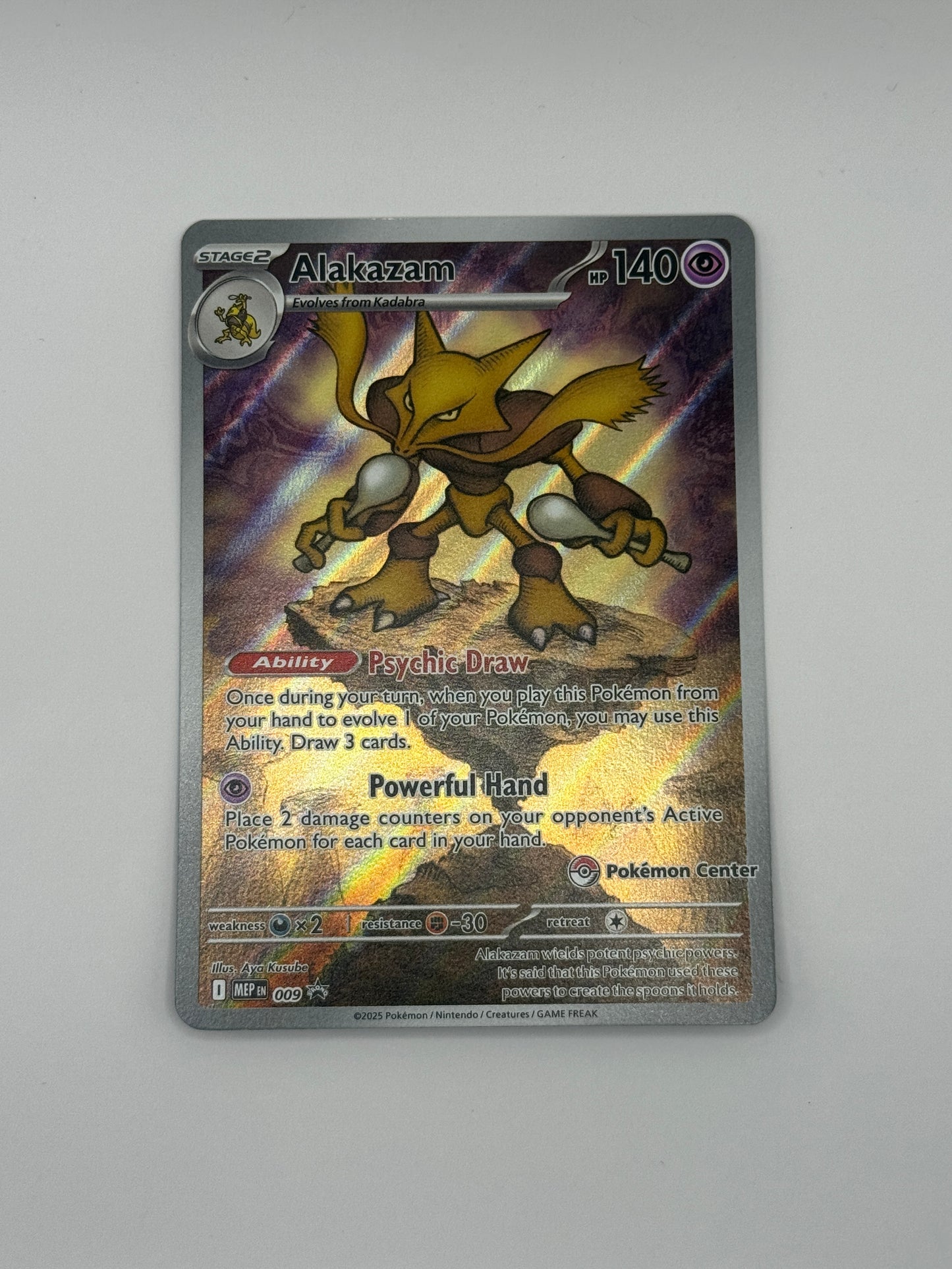 Alakazam MEP 009 - Mega Evolutions Pokemon Centre Promo Card