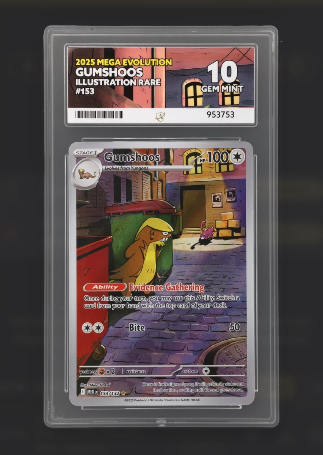 Gumshoos 153/132 - Mega Evolution Illustration Rare - ACE 10