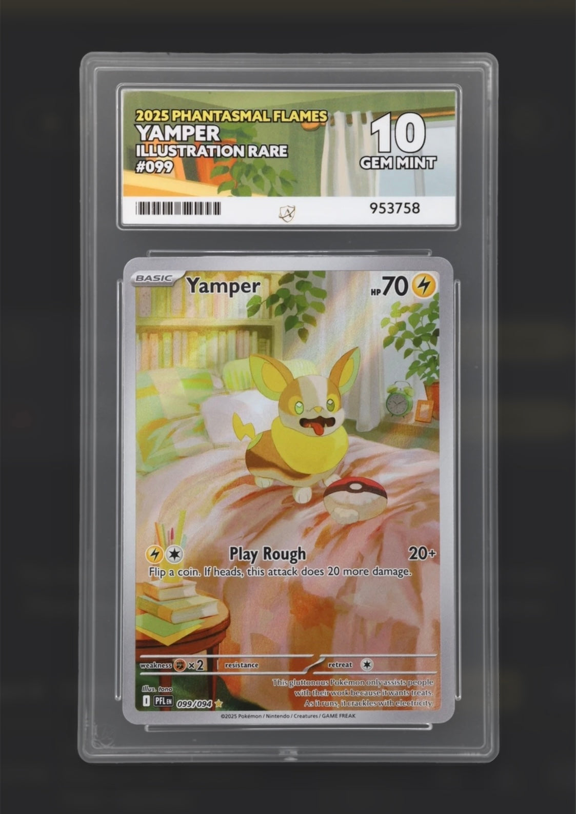Yamper 099/094 - Phantasmal Flames Illustration Rare - ACE 10