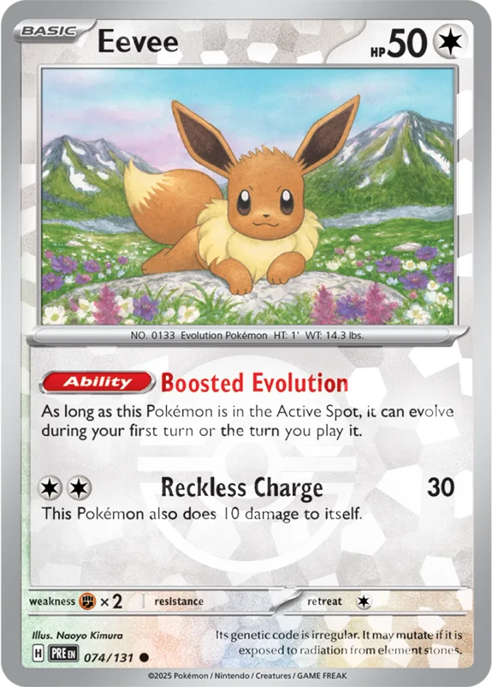 Eevee 074/131 - Prismatic Evolutions - Pokeball Reverse Holo