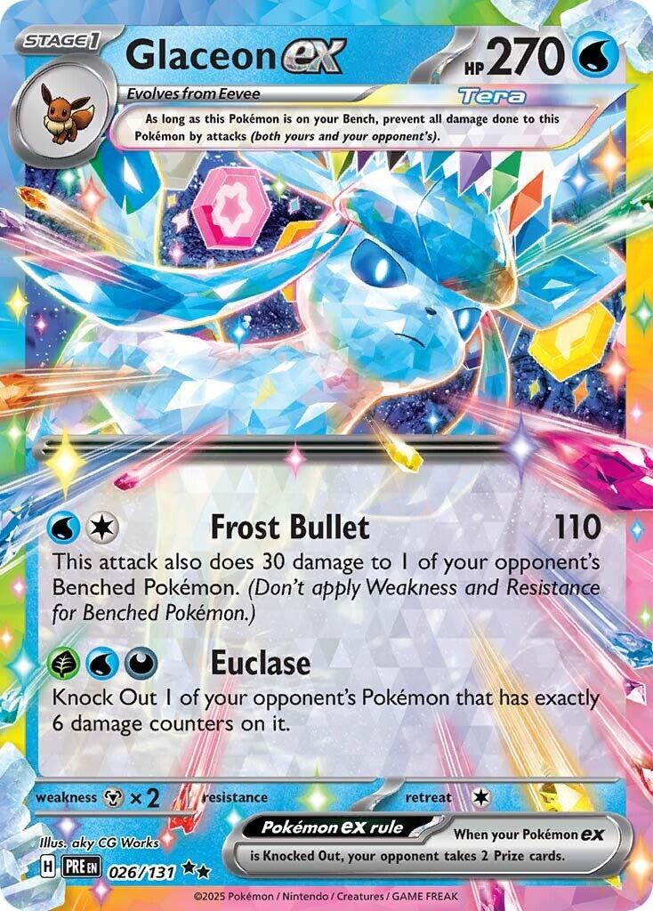 Glaceon EX 026/131 - Prismatic Evolutions - Double Rare