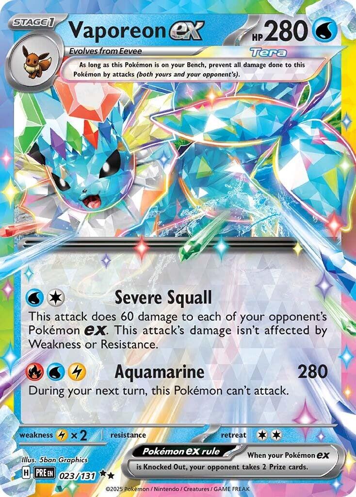 Vapreon EX 023/131 - Prismatic Evolutions - Double Rare