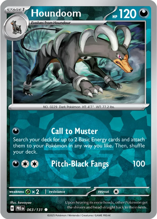 Houndoom 063/131 - Prismatic Evolutions - Pokeball Reverse Holo