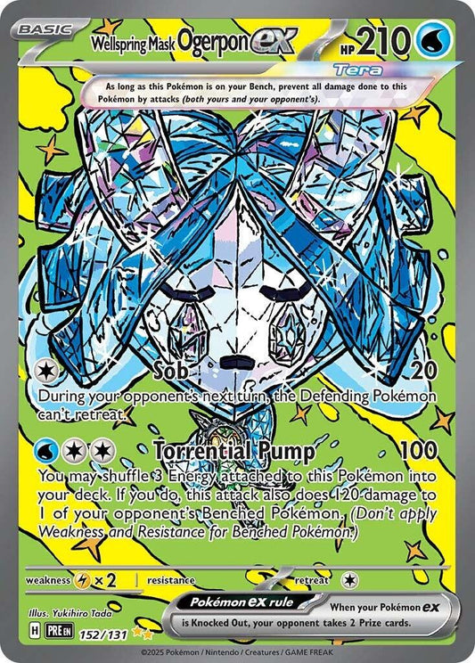 Wellspring Mask Ogerpon EX 152/131 - Prismatic Evolutions - Special Illustration Rare
