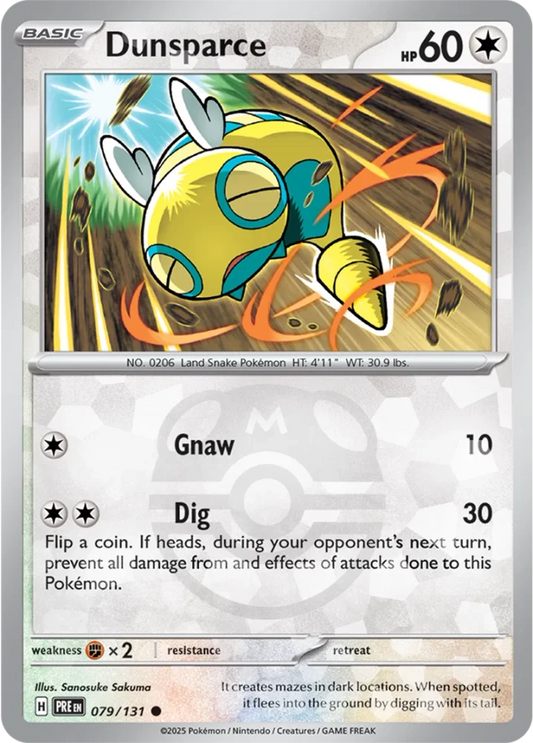 Dunsparce 079/131 - Prismatic Evolutions - Masterball Reverse Holo