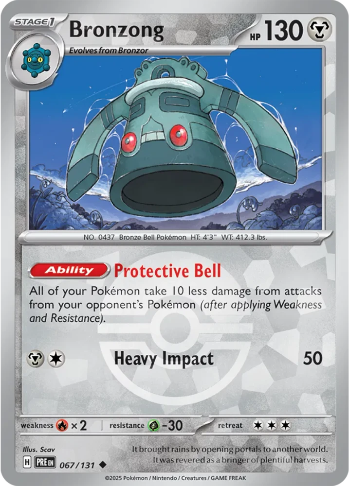 Bronzong 067/131 - Prismatic Evolutions - Pokeball Reverse Holo