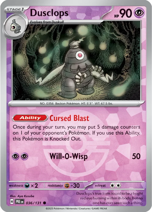 Dusclops 036/131 - Prismatic Evolutions - Pokeball Reverse Holo