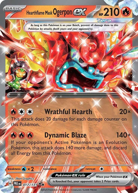Hearthflame Mask Ogerpon EX 017/131 - Prismatic Evolutions