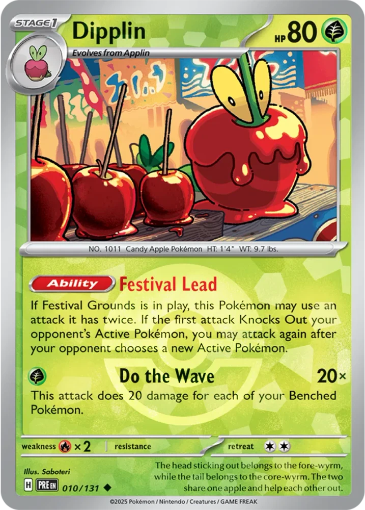 Dipplin 010/131 - Prismatic Evolutions - Pokeball Reverse Holo