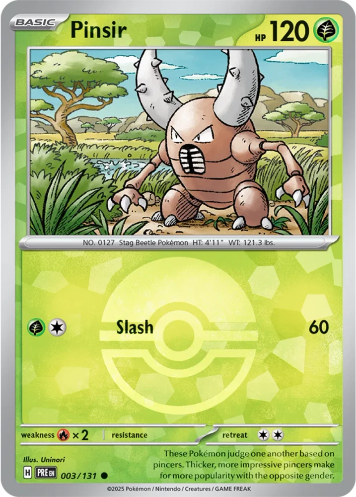 Pinsir 003/131 - Prismatic Evolutions - Pokeball Reverse Holo