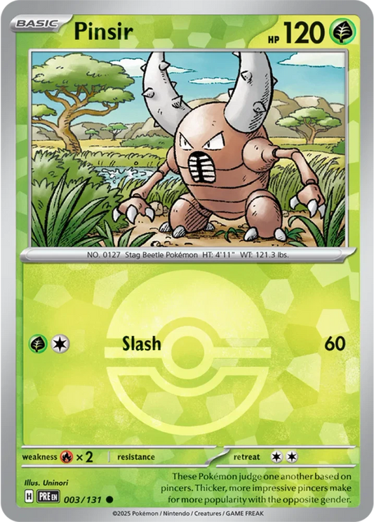 Pinsir 003/131 - Prismatic Evolutions - Pokeball Reverse Holo