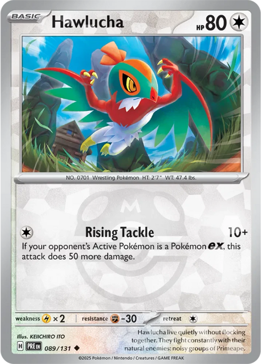 Hawlucha 089/131 - Prismatic Evolutions - Materball Reverse Holo