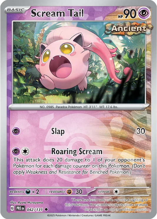 Scream Tail 042/131 - Prismatic Evolutions - Pokeball Reverse Holo
