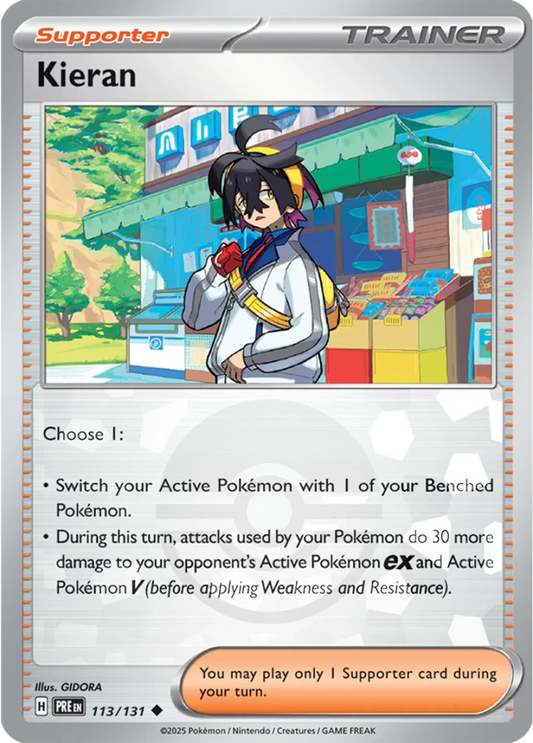 Kieran 113/131 - Prismatic Evolutions - Pokeball Reverse Holo