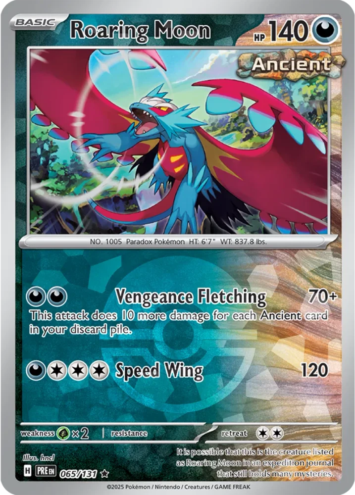 Roaring Moon 065/131 - Prismatic Evolutions - Pokeball Reverse Holo