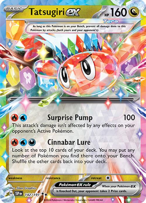 Tatsugiri EX 142/191 - Surging Sparks - Double Rare