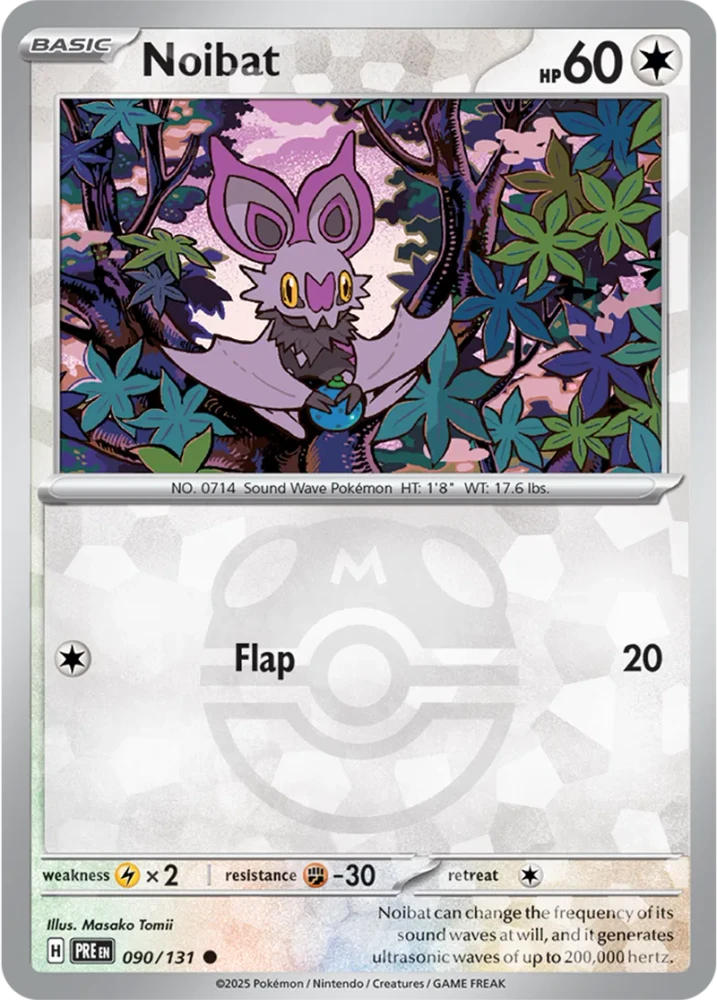 Noibat 090/131 - Prismatic Evolutions - Masterball Reverse Holo