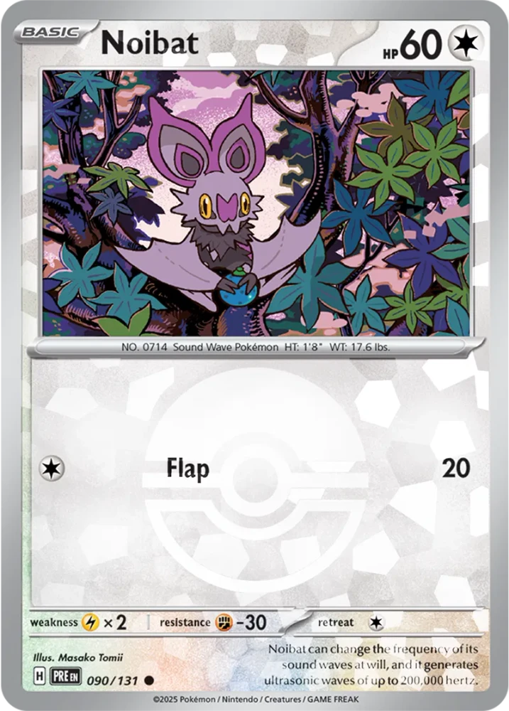 Noibat 090/131 - Prismatic Evolutions - Pokeball Reverse Holo