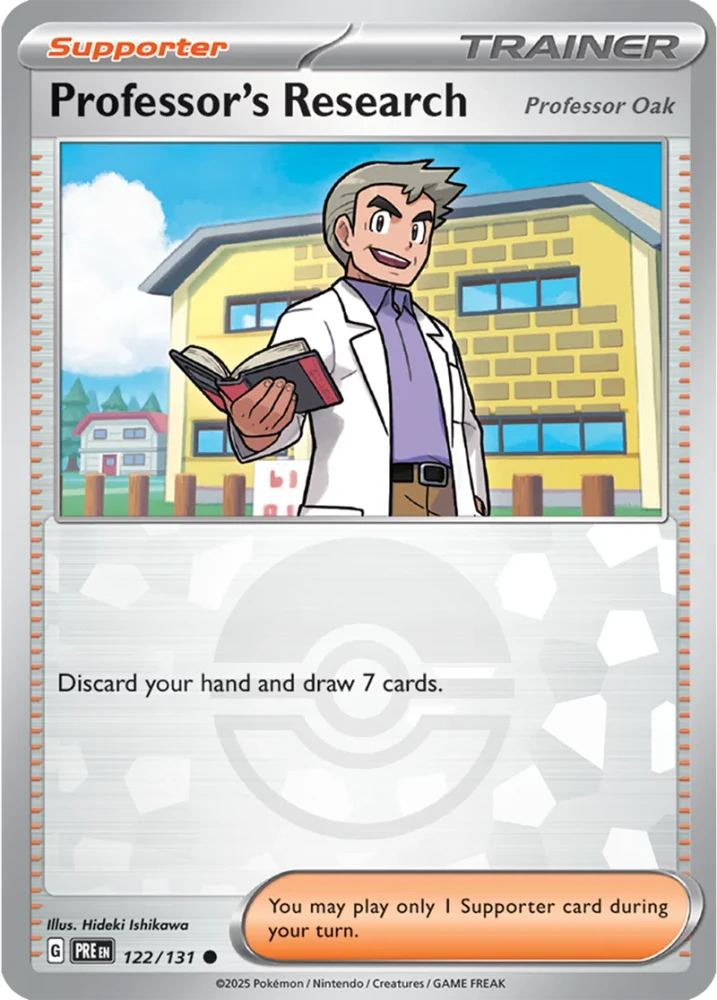 Professor's Research 122/131 - Prismatic Evolutions - Pokeball Reverse Holo