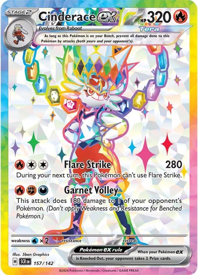 Cinderace EX 157/142 - Stellar Crown - Full Art