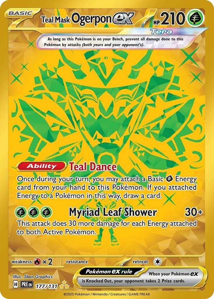 Teal Mask Ogerpon EX 177/131 - Prismatic Evolutions - Hyper Rare