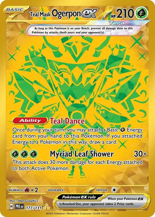 Teal Mask Ogerpon EX 177/131 - Prismatic Evolutions - Hyper Rare