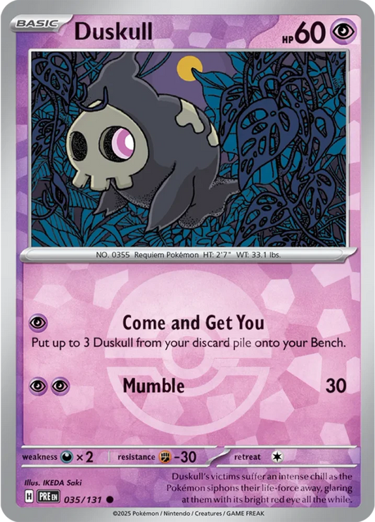 Duskull 035/131 - Prismatic Evolutions - Pokeball Reverse Holo