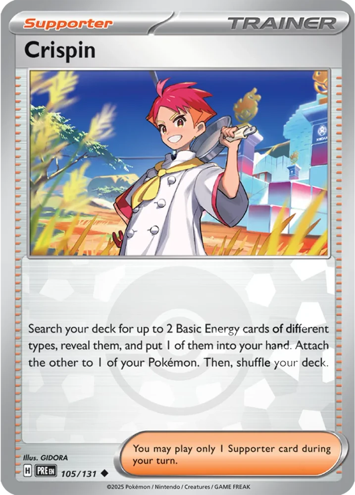 Crispin 105/131 - Prismatic Evolutions - Pokeball Reverse Holo