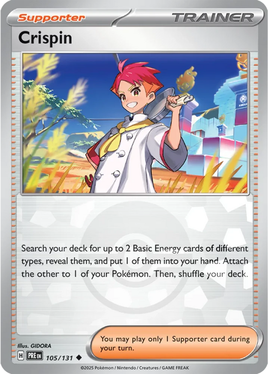 Crispin 105/131 - Prismatic Evolutions - Pokeball Reverse Holo